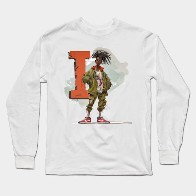 Street Gang Letter i Long Sleeve T-Shirt by JunkyDotCom